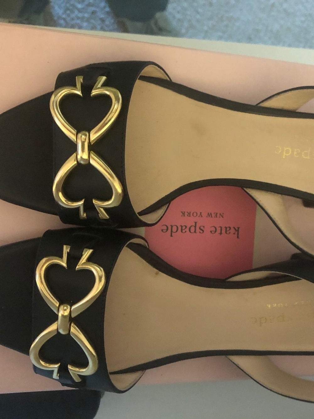 Kate Spade Lagoon Heart Chain Spade Chain Sandal Shoes - Size 6